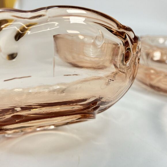 Vtg Depression Glass Pink 5 1/2" Dessert Sorbet Bowls Set of 6 Rosaline - Picture 6 of 8